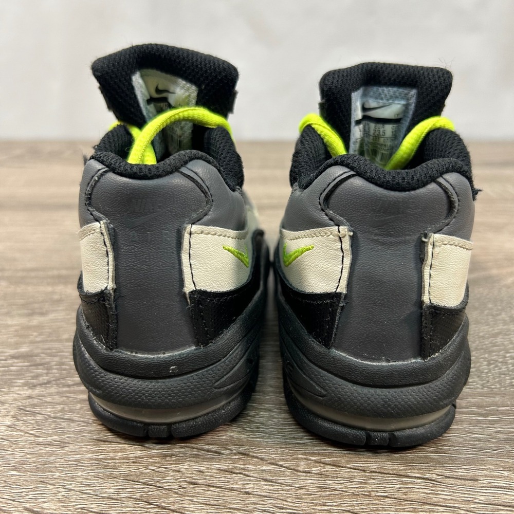 Nike Air Max 95 Toddler Black Grey Volt Green Sneakers 905462-022 Size 7C - Picture 5 of 7